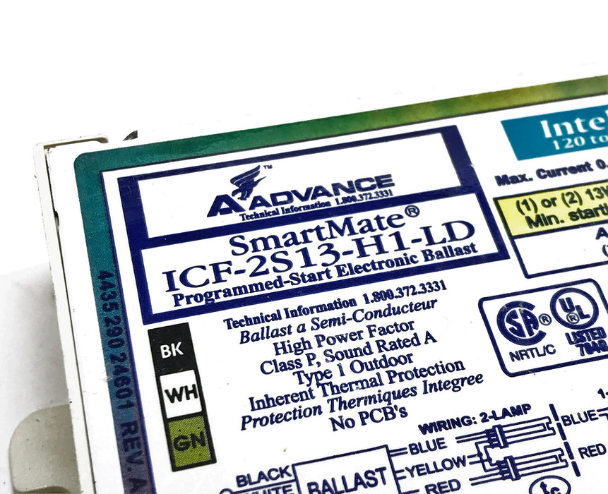 Advance "IntelliVolt" Compact Fluorescent Ballast ICF-2S13-H1-LD [Lot of 2] NOS