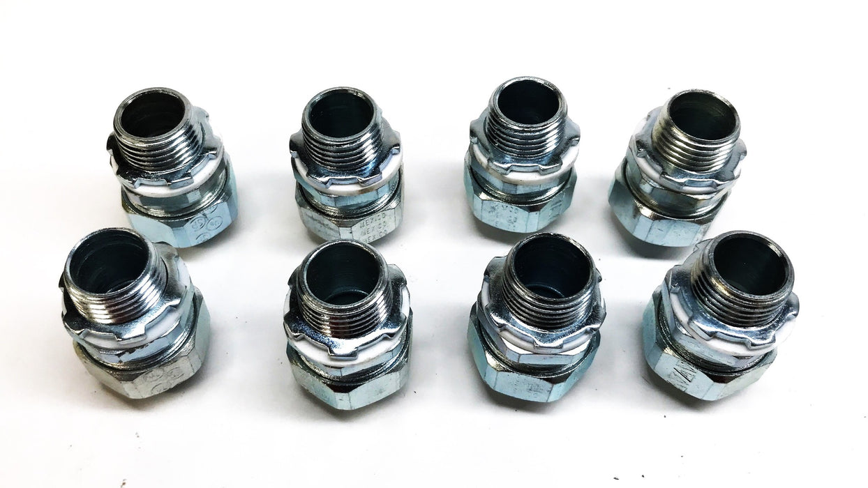 Unbranded 1/2" Male Compression Conduit Fitting [Lot of 8] NOS