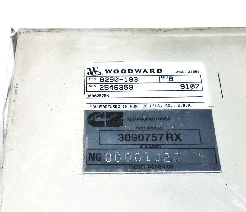 Woodward/Cummins Re-Manufactured Governor Assembly 3090757RX (8290-183) NOS