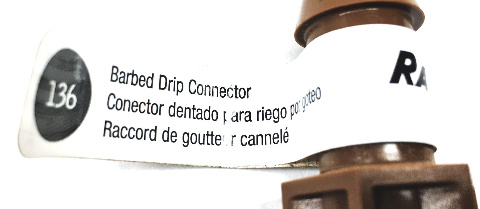 Rain Bird 1/2 Inch Barbed Drip Connector BA-050MPS [Lot of 5] NOS