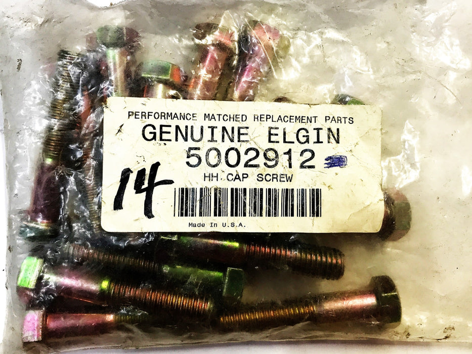 Elgin Hex Cap Screw 5002912 [Lot of 14] NOS
