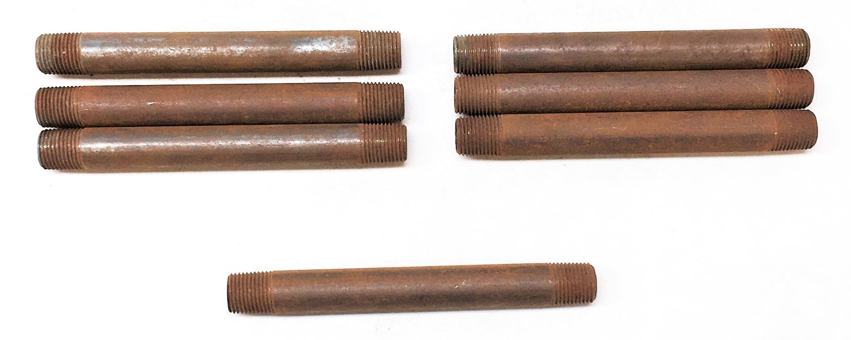 Unbranded 3 1/2" Long x 10mm Diameter Pipe Nipple [Lot of 7] B3326X255 NOS