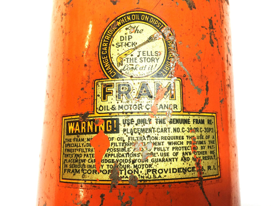 Fram Oil and Motor Cannister Filter F30-18W USED