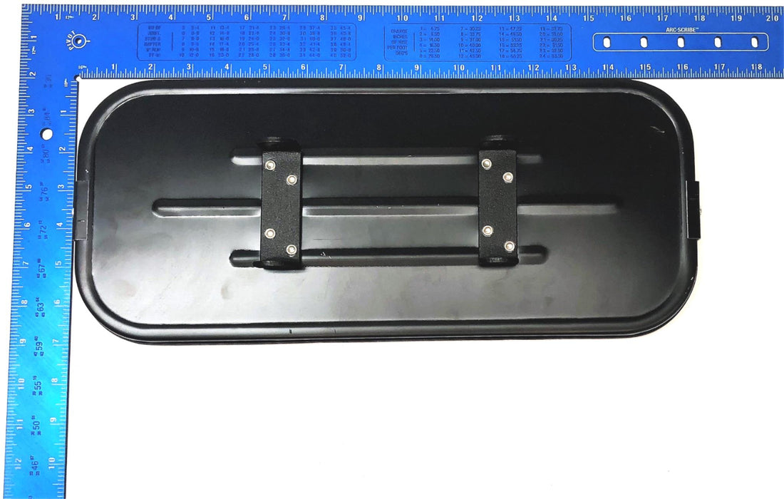 Mirror Lite 7" X 16" Black Rectangular Mirror A59-151 NOS