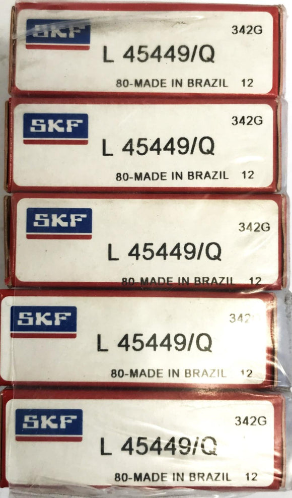 SKF Tapered Roller Bearing Cup and Cone Set L45449/Q [Lot of 5] NOS