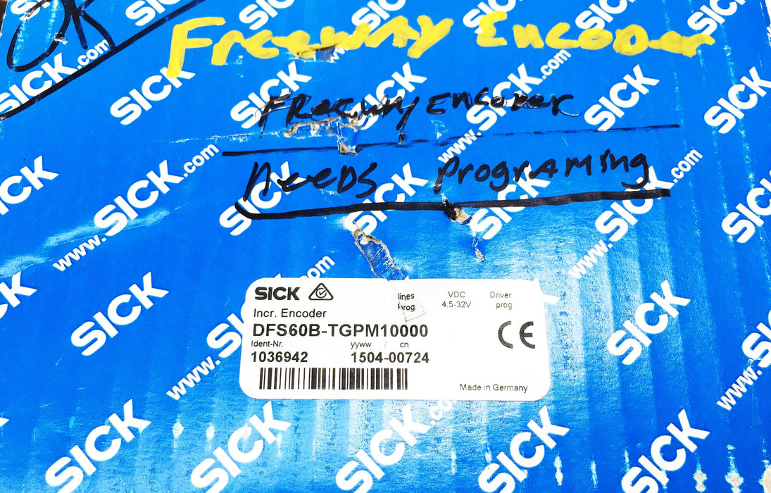 Sick 4.5-32V Incremental Encoder Needs Programming DFS60B-TGPM10000 NOS
