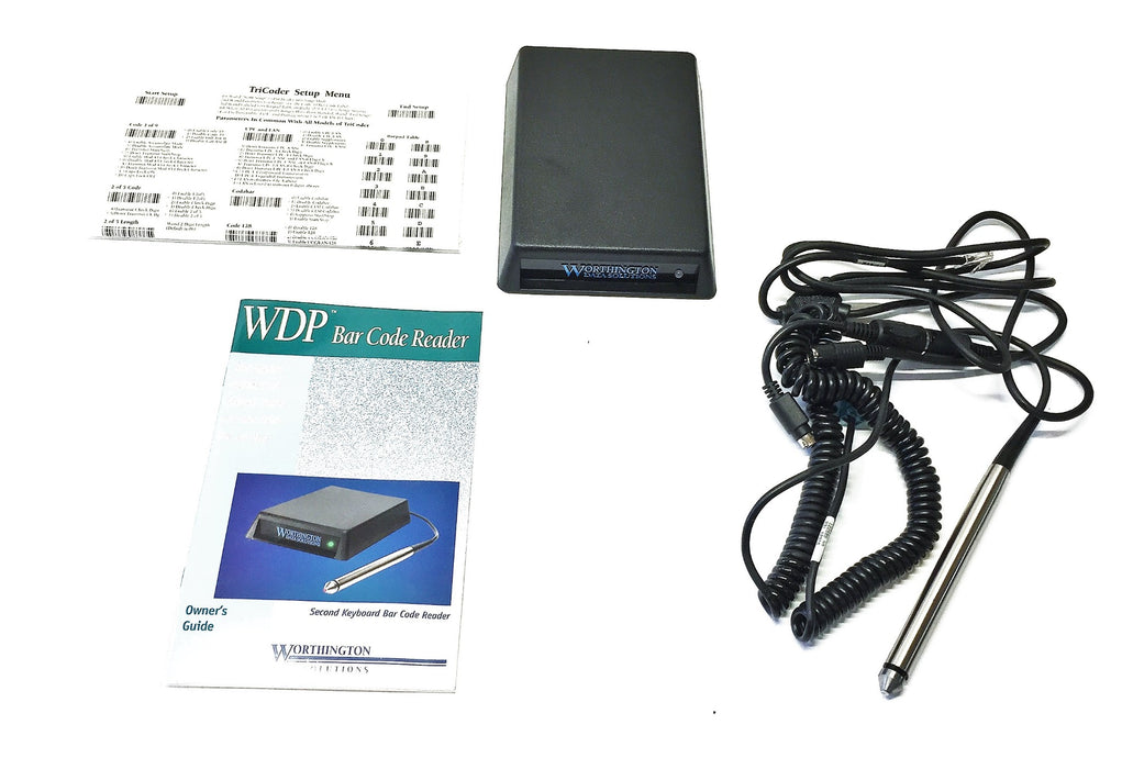 Wothington Data Solutions Bar Code Reader w/ Wand & Y Cable Model P01 NOS