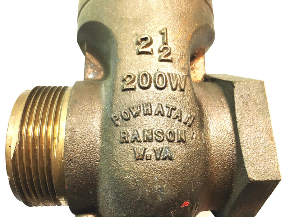 Powhatan Ranson 2-1/2 Inch NPT Brass Fire Hose Valve 200W NOS