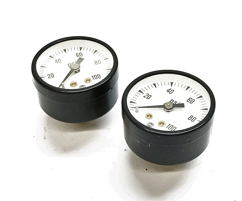 Ametek "P500" 1-1/2" Round 1/8" NPT 0-100 Pressure Gauge 146013 [Lot of 2] NOS