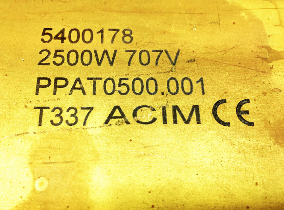 Acim Jouanin 2500W 707V Brass Profile Mica Layer Strip Heater PPAT0500.001 USED
