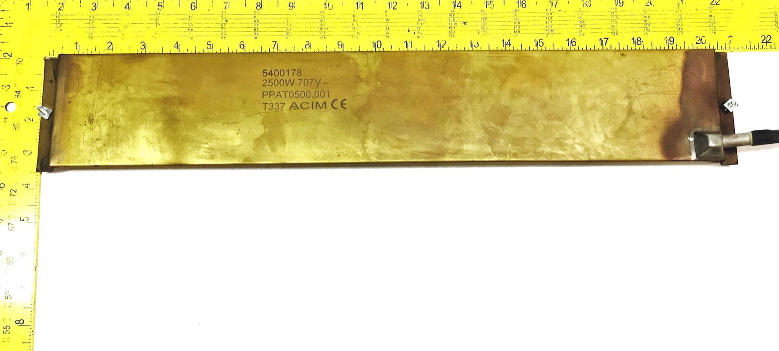 Acim Jouanin 2500W 707V Brass Profile Mica Layer Strip Heater PPAT0500.001 USED