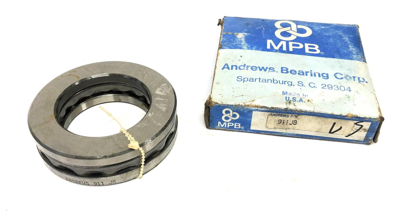 Andrew's Bearing Co Thrust Ball Bearing 911-J8 NOS