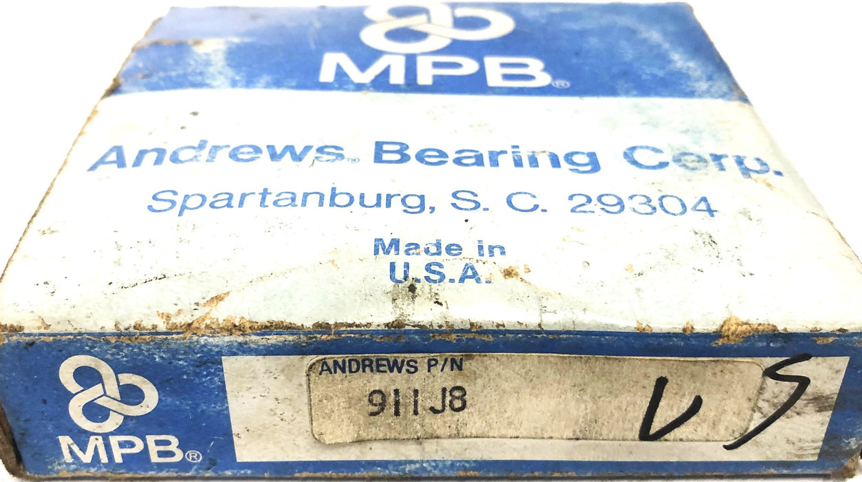 Andrew's Bearing Co Thrust Ball Bearing 911-J8 NOS