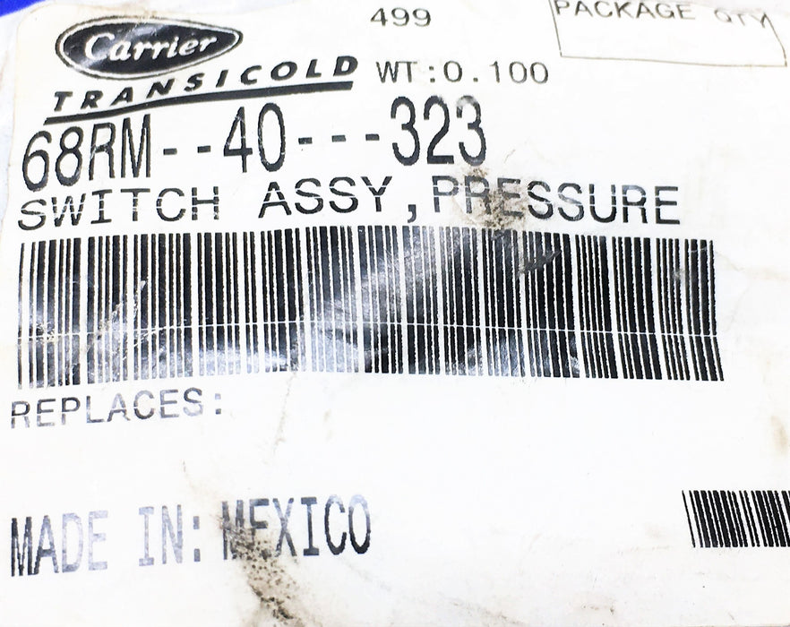 Carrier Low Pressure Switch 68RM-40-323 NOS