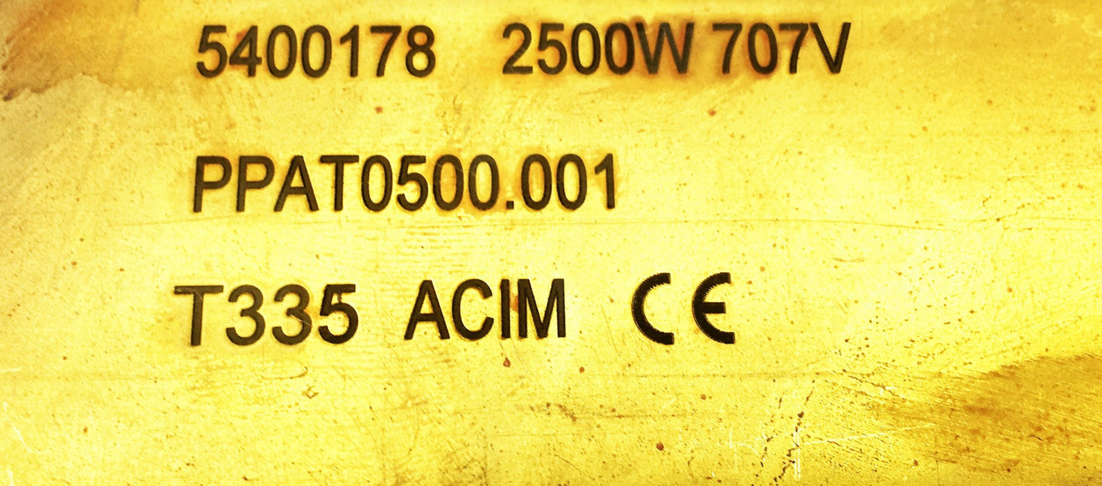 Acim Jouanin 707V 2500W Brass Profile Mica Layer Strip Heater PPAT0500.001 USED