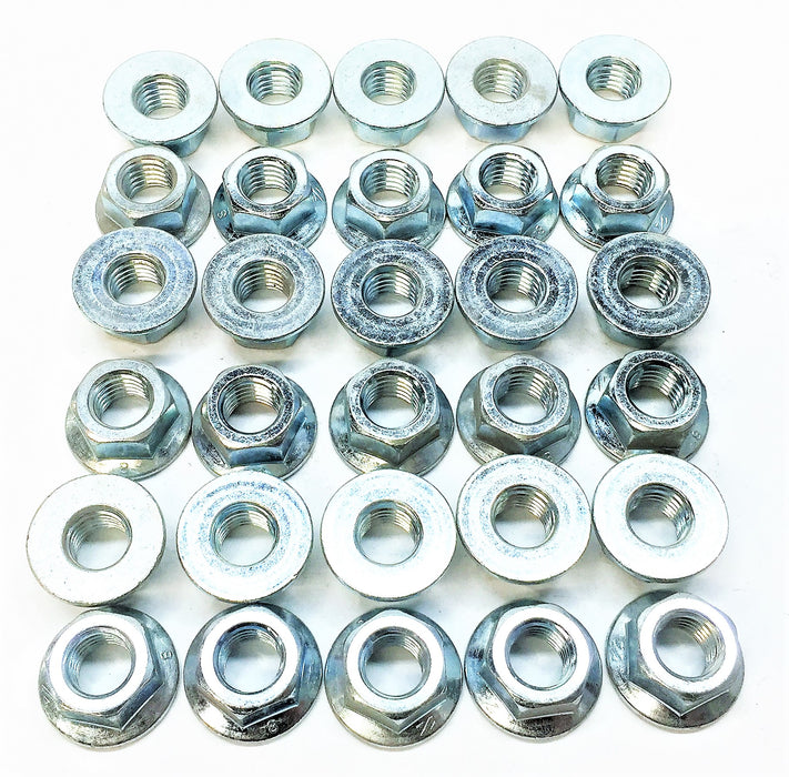 UNBRANDED M12 x 1.75 Non-Serrated Flange Nut [Lot of 30] NOS