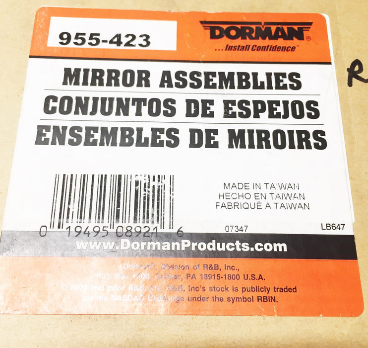Dorman Right Side Mirror Assembly 995-423 NOS