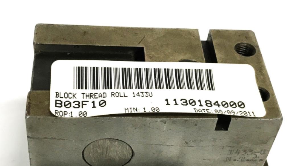 NTC Thread Roll Block 1433U (201-U-310-C16703) NOS