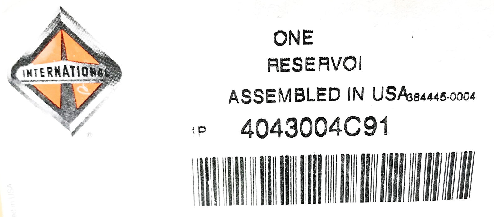 International/Navistar Reservoir 4043004C91 NOS