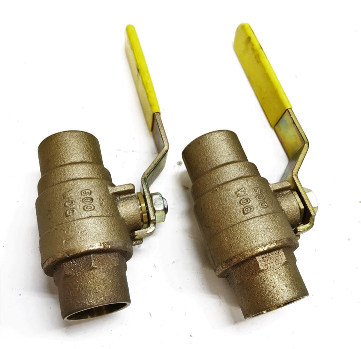 Milwaukee Valve Co. 1-1/4" 600WOG 150SWP Ball Valve [Lot of 2] NOS