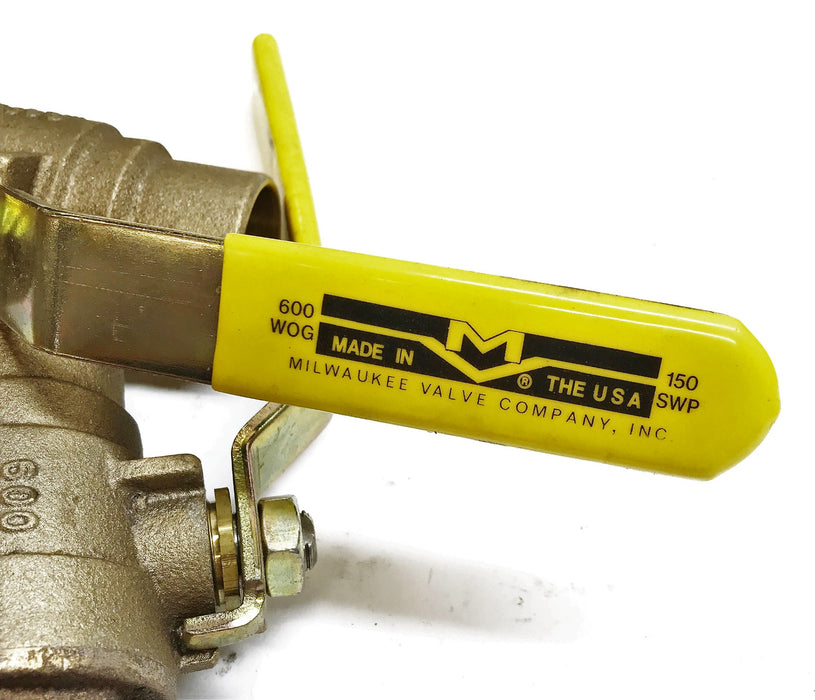 Milwaukee Valve Co. 1-1/4" 600WOG 150SWP Ball Valve [Lot of 2] NOS