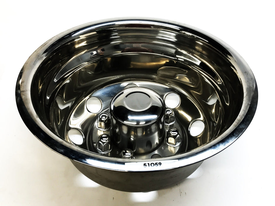 Unbranded Concave Chrome Truck Wheel Hub Cap 51059 NOS