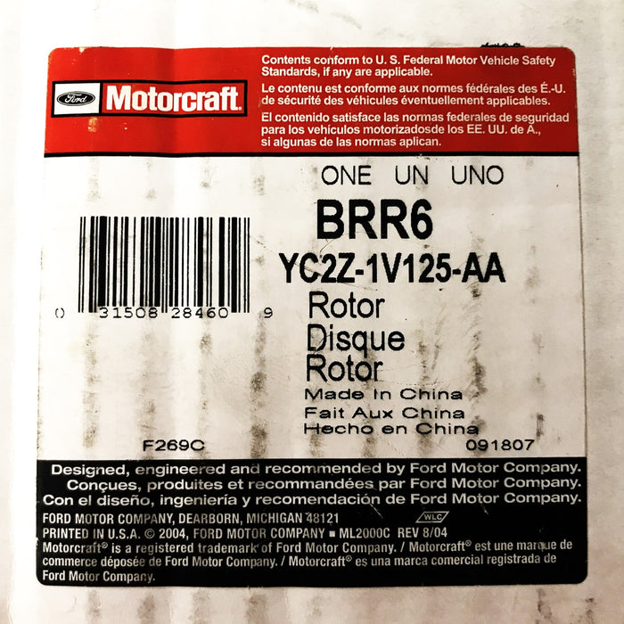 Motorcraft Disc Brake Rotor BRR6 NOS