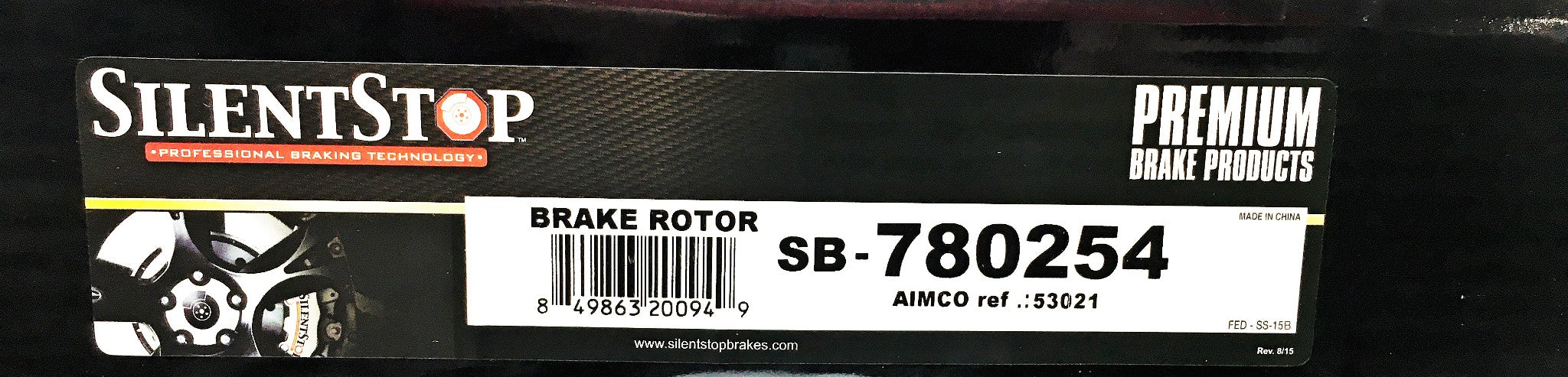 SilentStop Brake Rotor SB-780254 NOS