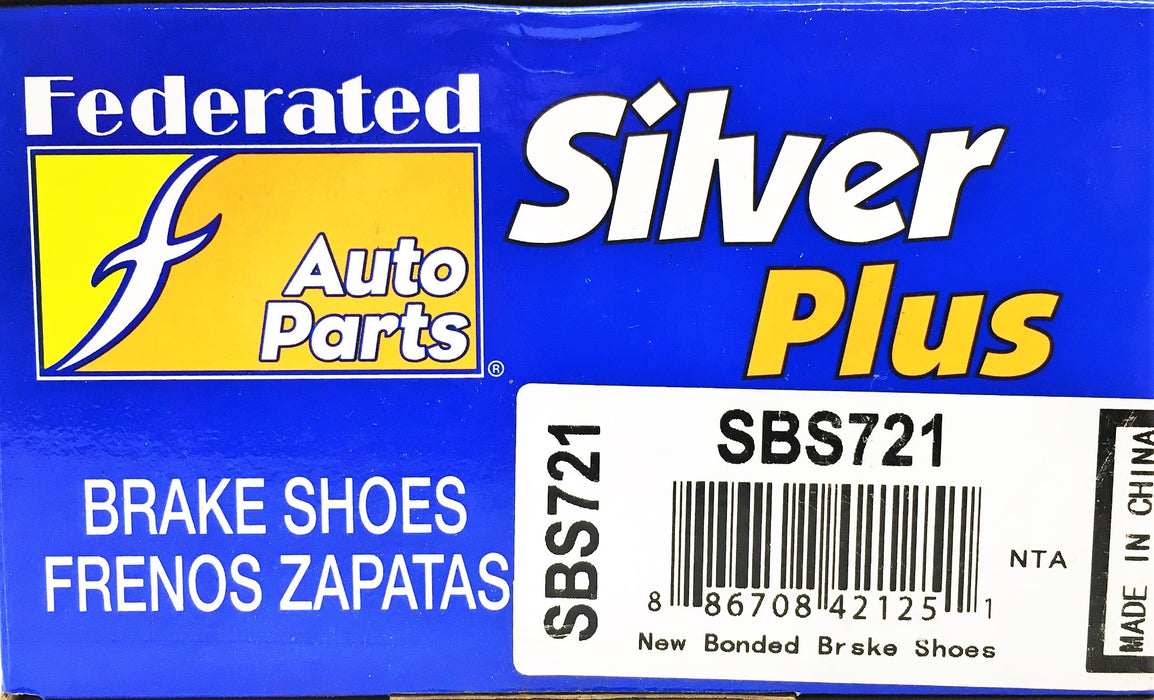 Federated Auto Parts Silver Plus 4 Piece Set Brake Shoes SBS721 NOS