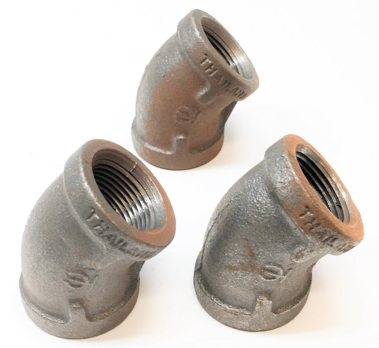 Unbranded 45 Degree Elbow 3/4" Female Pipe Fitting [Lot of 2] NOS