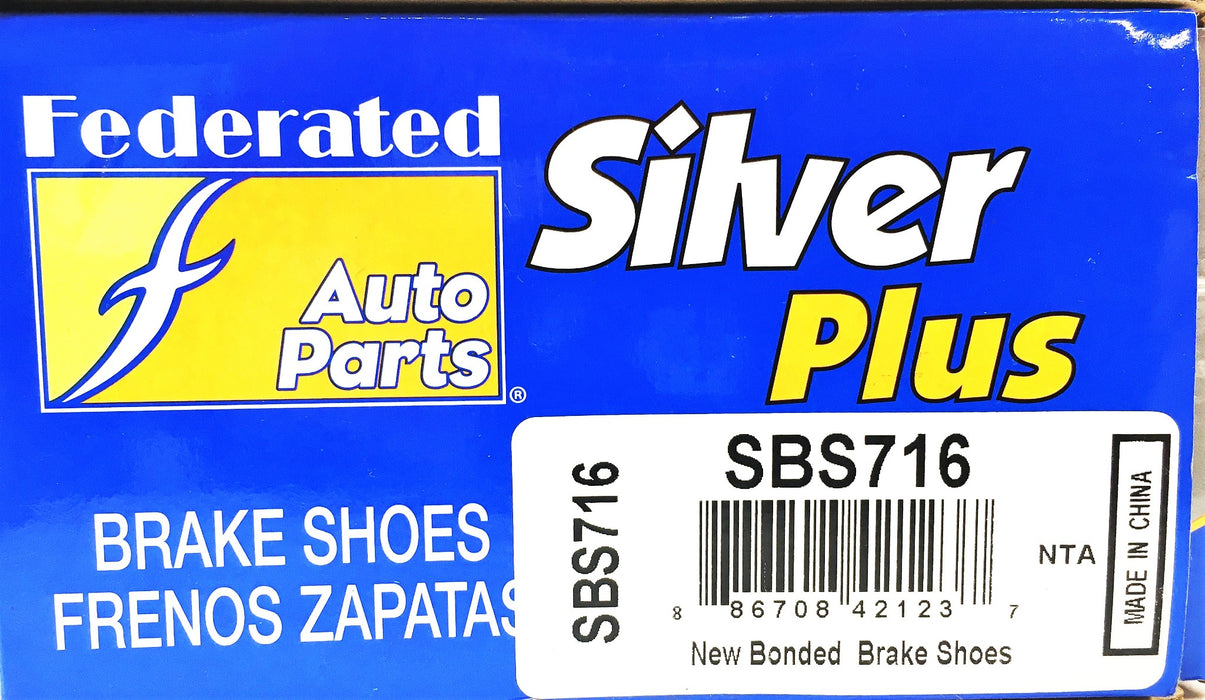 Federated Auto Parts Silver Plus 4 Piece Set Brake Shoes SBS716 NOS