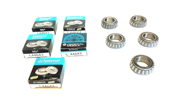 National Federal Mogul Tapered Roller Bearing L44643 [Lot of 5] NOS