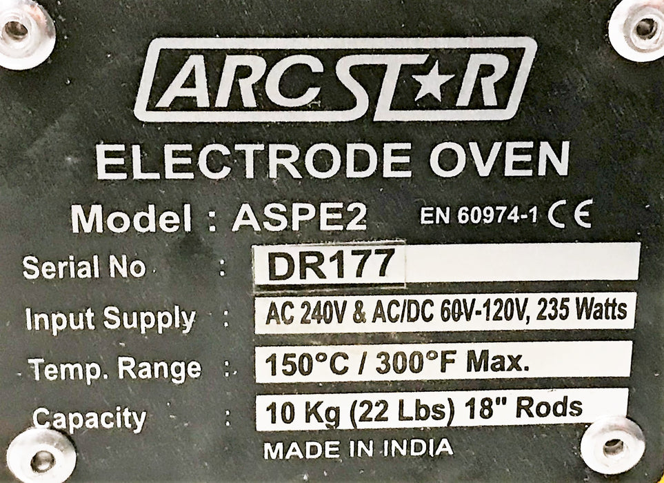 Arc Star Electrode Oven w/ Thermostat 22 LB Capacity ASPE2 USED