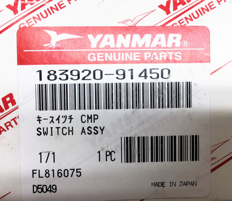 Yanmar Switch Assembly 183920-91450 NOS