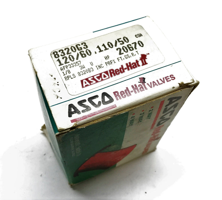 ASCO 1/8" NPT General Purpose Solenoid Valve 8320G3 NOS