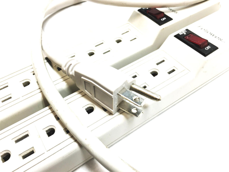 Fellowes Max 15A 125VAC 60Hz 6 Outlet Power Strip 99000 [Lot of 2] USED