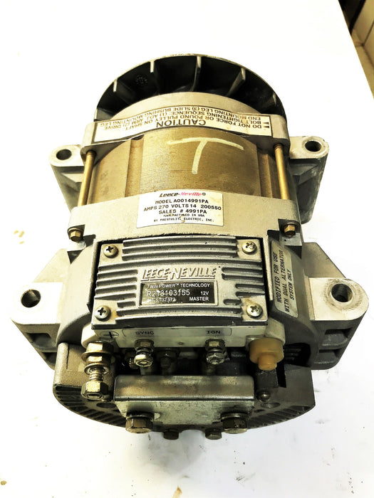 Leece-Neville Alternator Modified for Dual Alternator System A0014991PA NOS