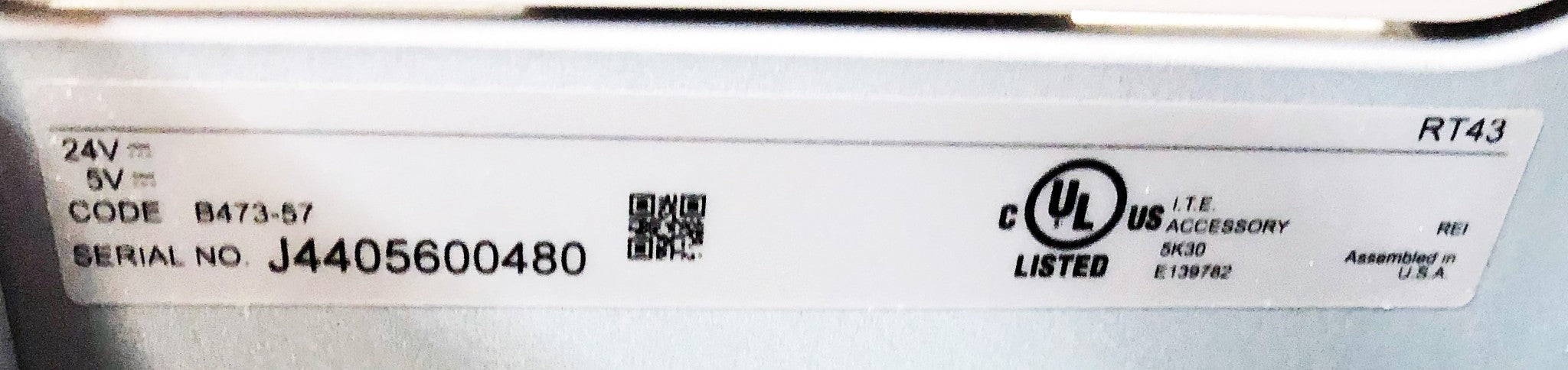 ITE Accessory 24V/5V Code B473-57 RT43 5K30 (E139782) PARTS ONLY