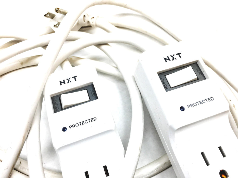 NXT 15A 125VAC 60Hz 7 Outlet Power Strip 6 Ft Cord NX54316 [Lot of 2] USED
