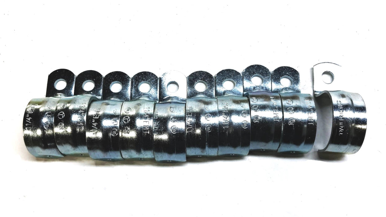 EGS/Neer 1-Hole Plated Stamped Steel 1-1/4"Strap 1904 [Lot of 10] NOS