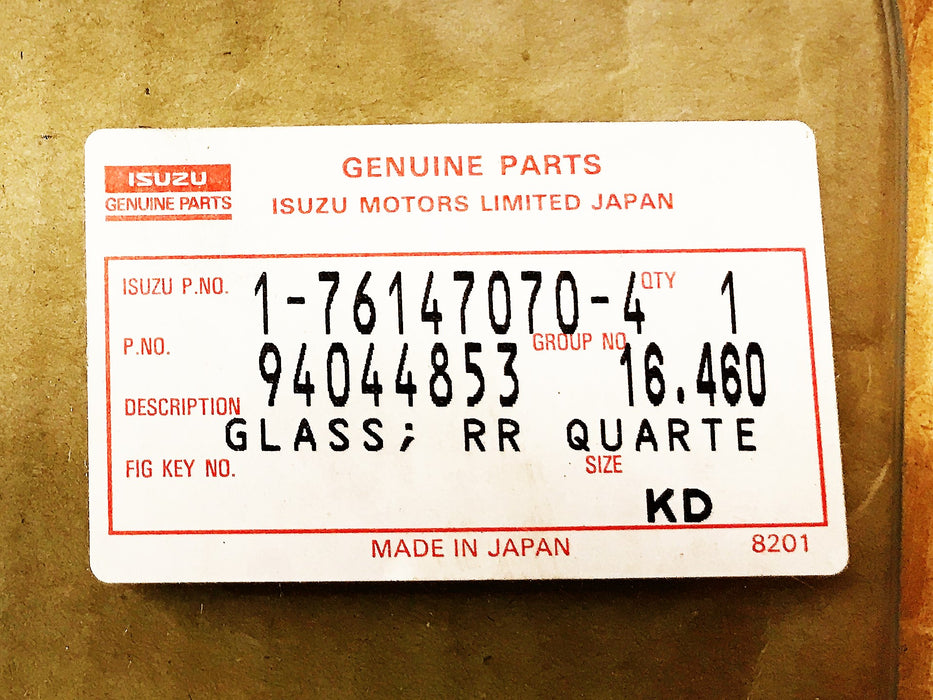 Isuzu OEM Right Rear Quarter Glass Window 94044853 NOS