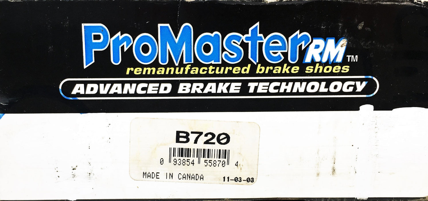 ProMaster NJA 4 Piece Set Brake Shoes B720 REMANUFACTURED