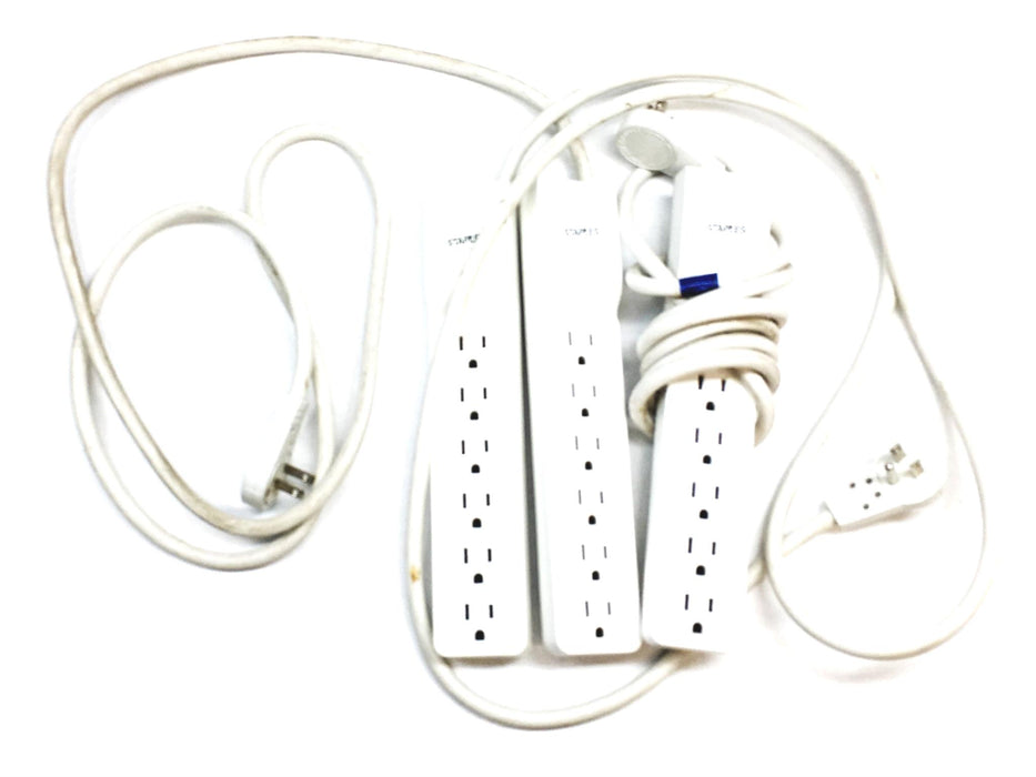 Staples 15A 125VAC 60Hz 1875W Power Strip SSB-601KJ-US/CC [Lot of 3] USED