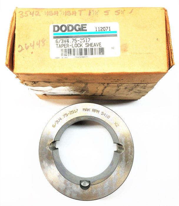 DODGE Taper Lock Sheave 6/3V4.75-2517 112071 NOS