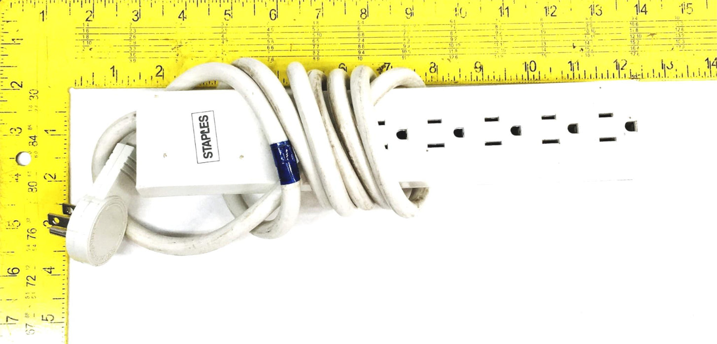 Staples 15A 125VAC 60Hz 1875W Power Strip SSB-601KJ-US/CC [Lot of 3] USED