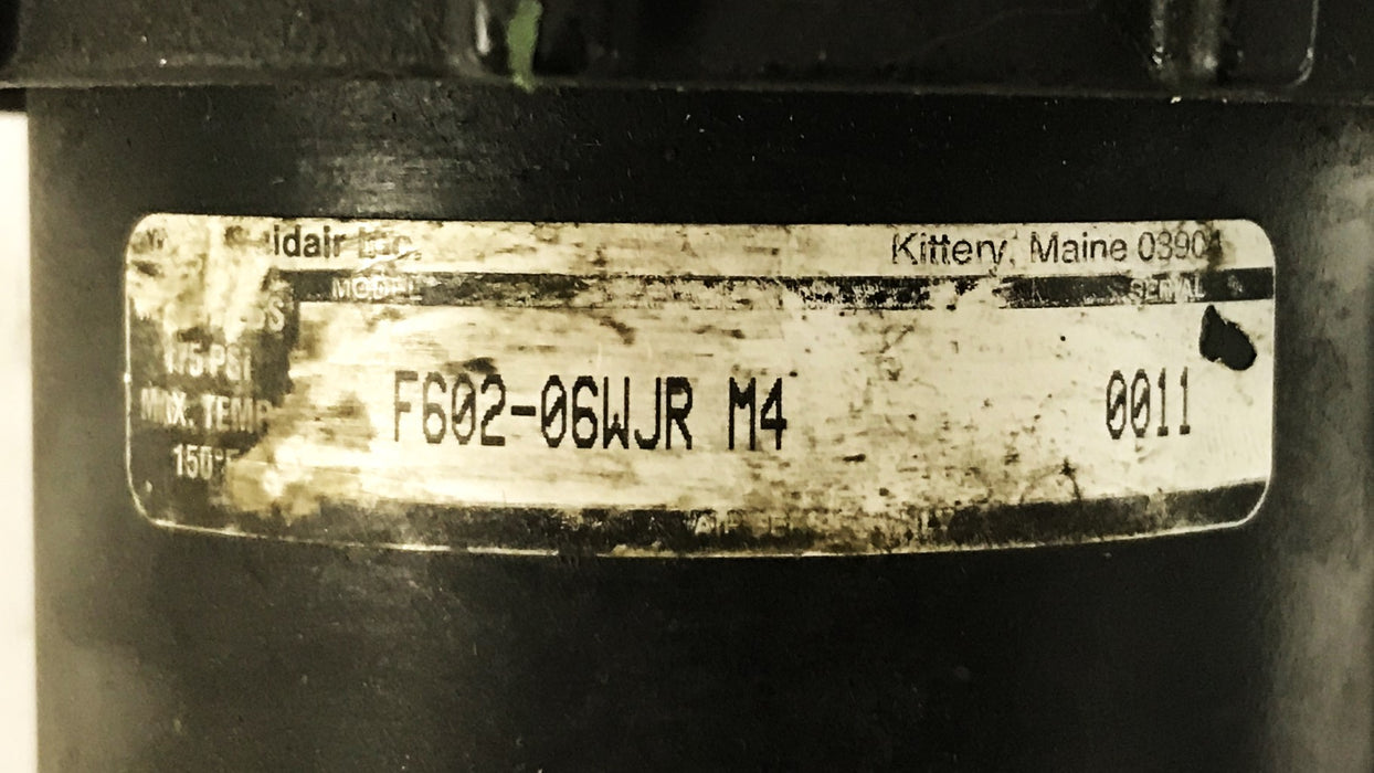 Parker Watts Pneumatic Filter/Regulator F602-06WJR-M4 USED