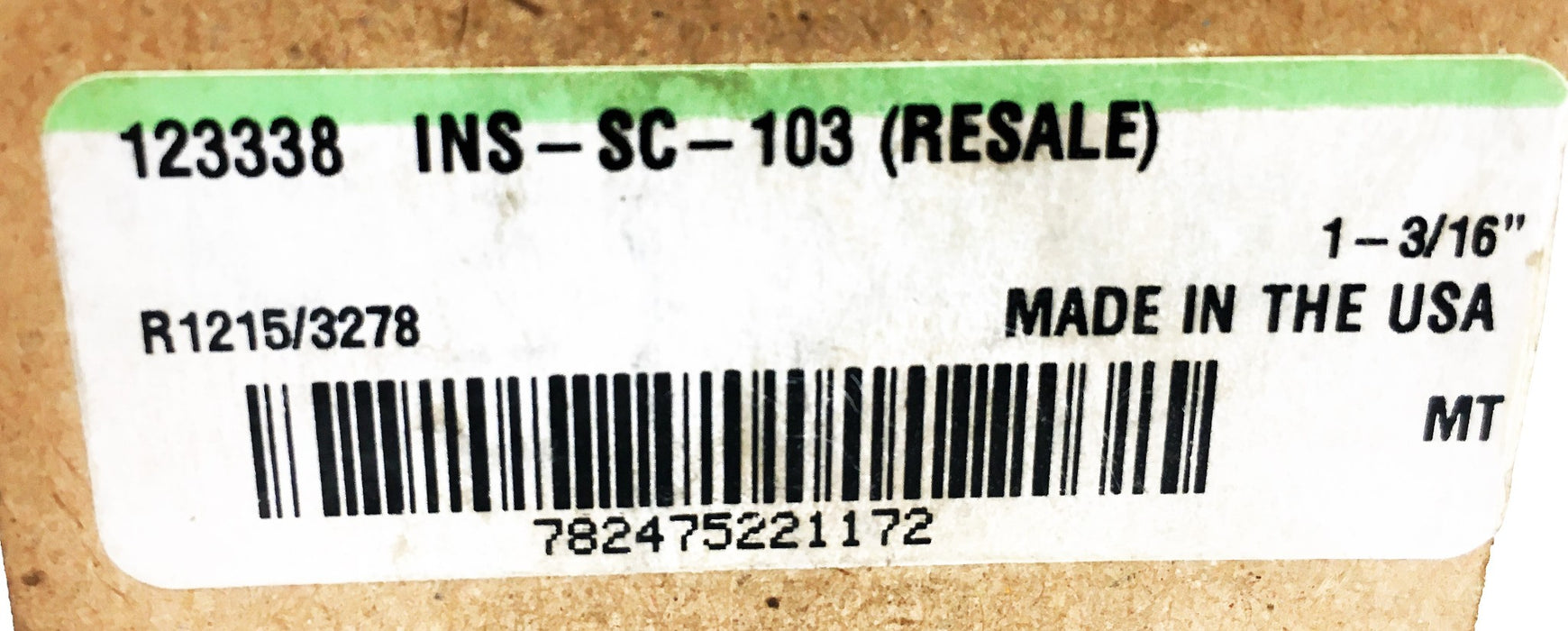 Dodge 1-3/16 Inch INS-SC-103 Bearing Insert (Resale) 123338 USED