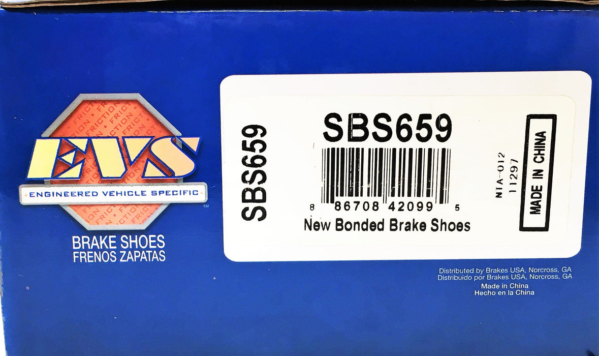 EVS 4 Piece Set Bonded Brake Shoes SBS659 NOS