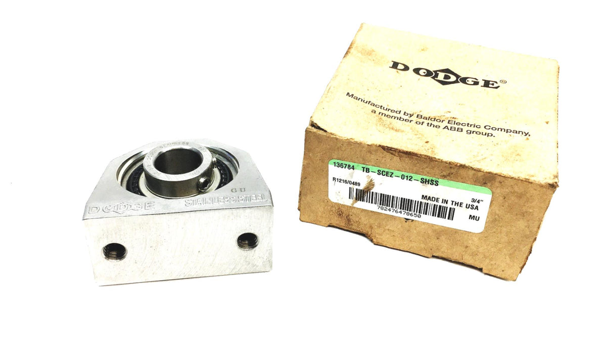 Dodge 3/4 Inch TB-SCEZ-012-SHSS Bearing Insert 136784 NOS