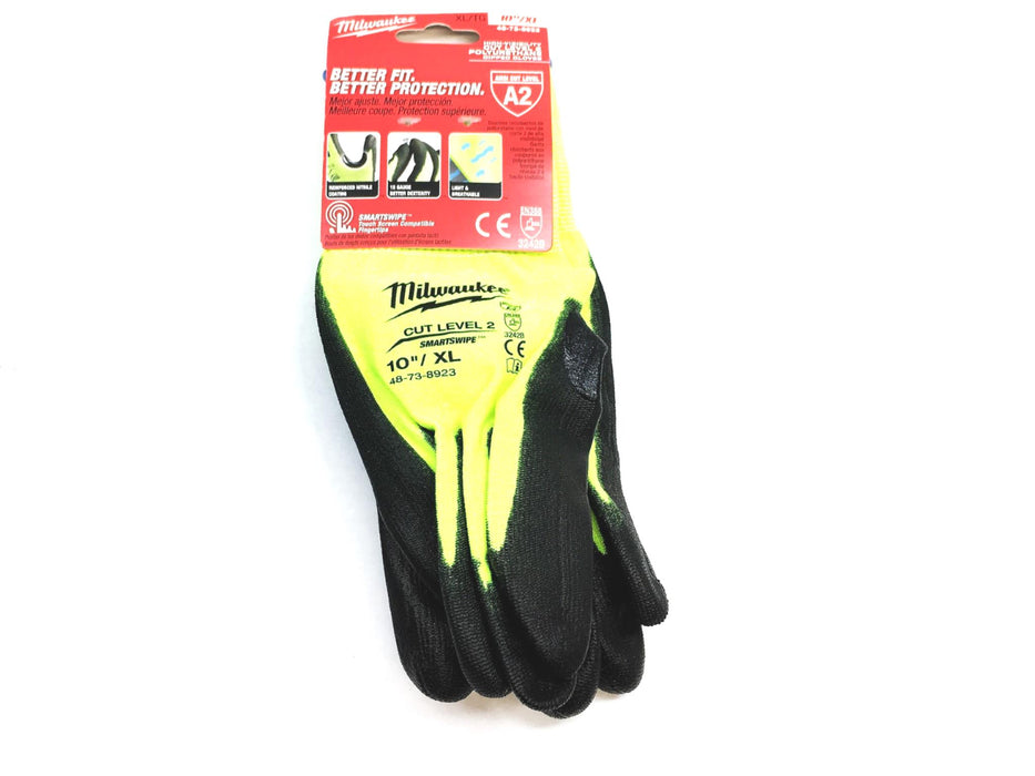 Milwaukee 6 Pairs X-Large Cut Level 2 Polyurethane Dipped Gloves 48-73-8923 NOS